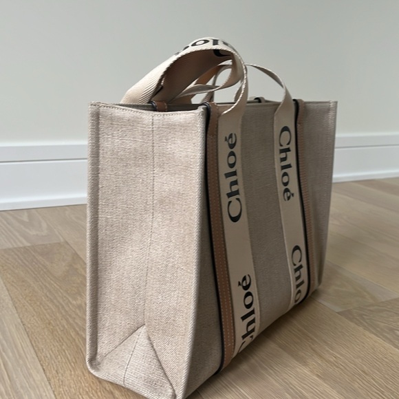AUTHENTIC CHLOE Woody Medium Tote Bag - Picture 5 of 11